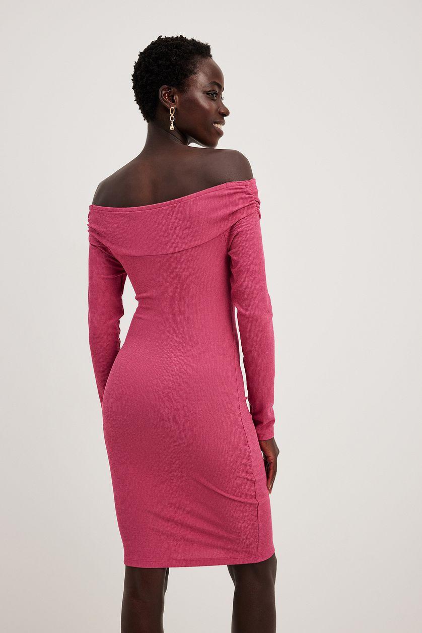 Off Shoulder Twist Mini Dress Product Image