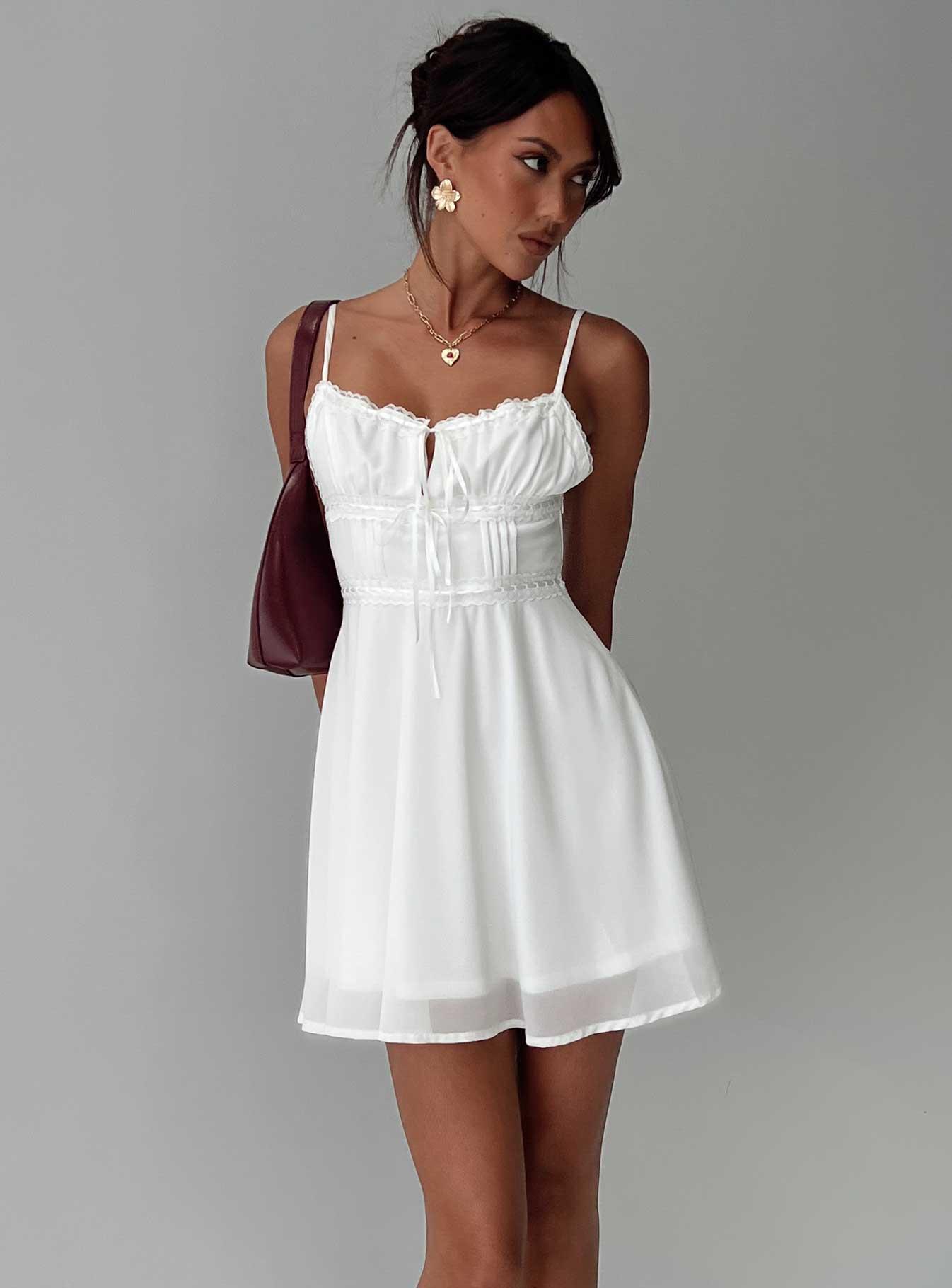 Pure Joy Mini Dress White Product Image