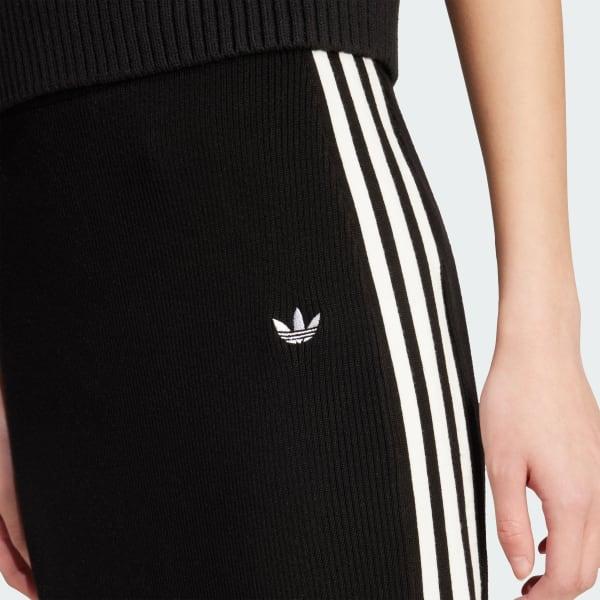 adidas Adicolor Knit 3-Stripes Skirt Black S Womens Product Image