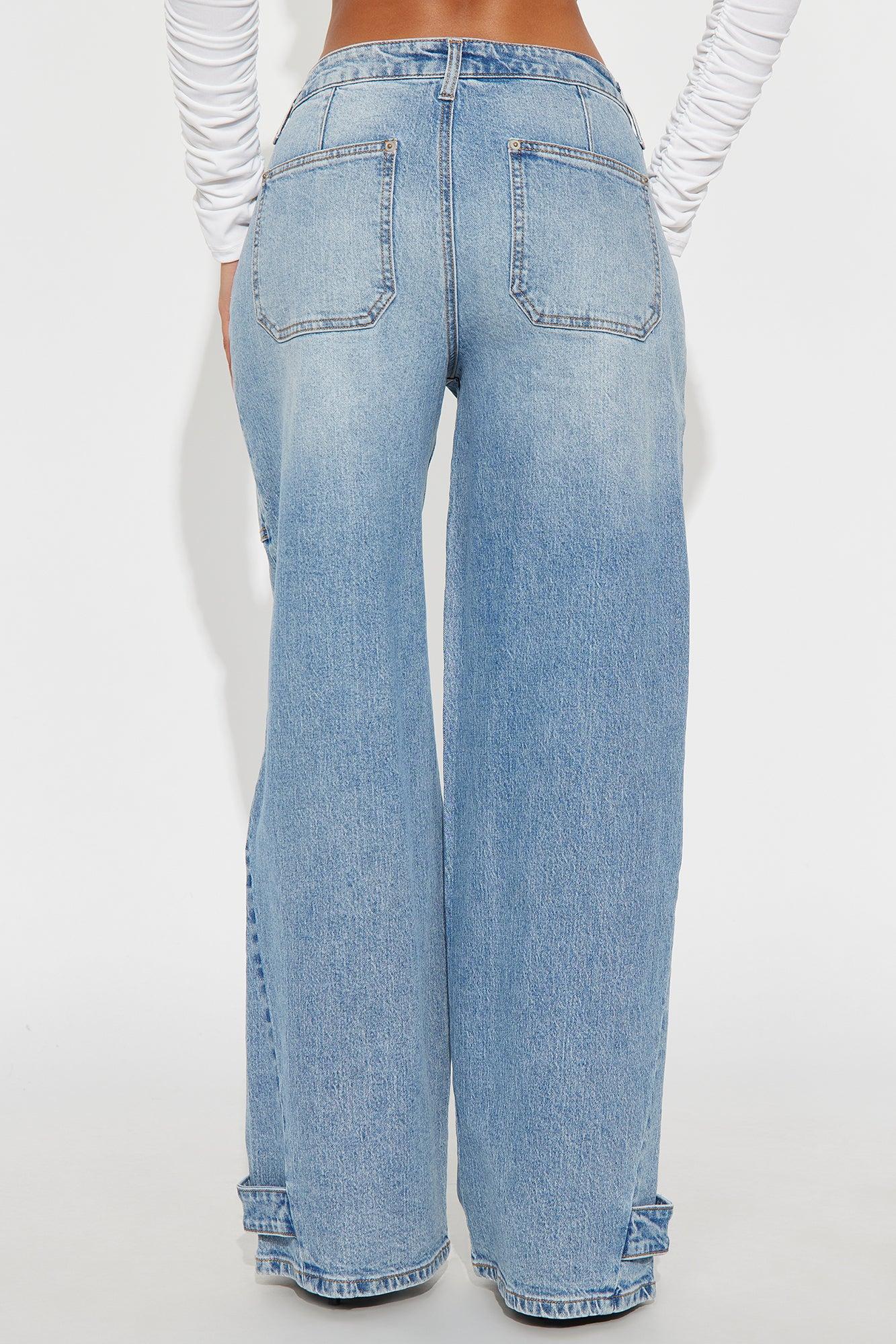 Williamsburg Wide Leg Denim Jeans - Light Blue Wash Female Product Image