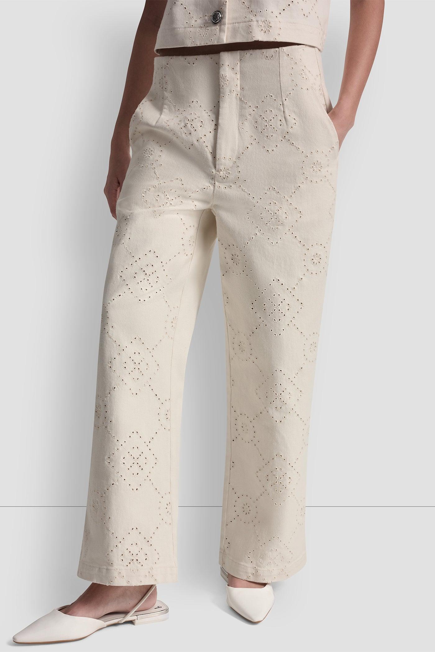 HIGH-RISE TWILL WIDE LEG PANT Product Image