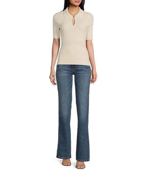 Guess Flora Short Sleeve Cutout-Detail Sweater Product Image