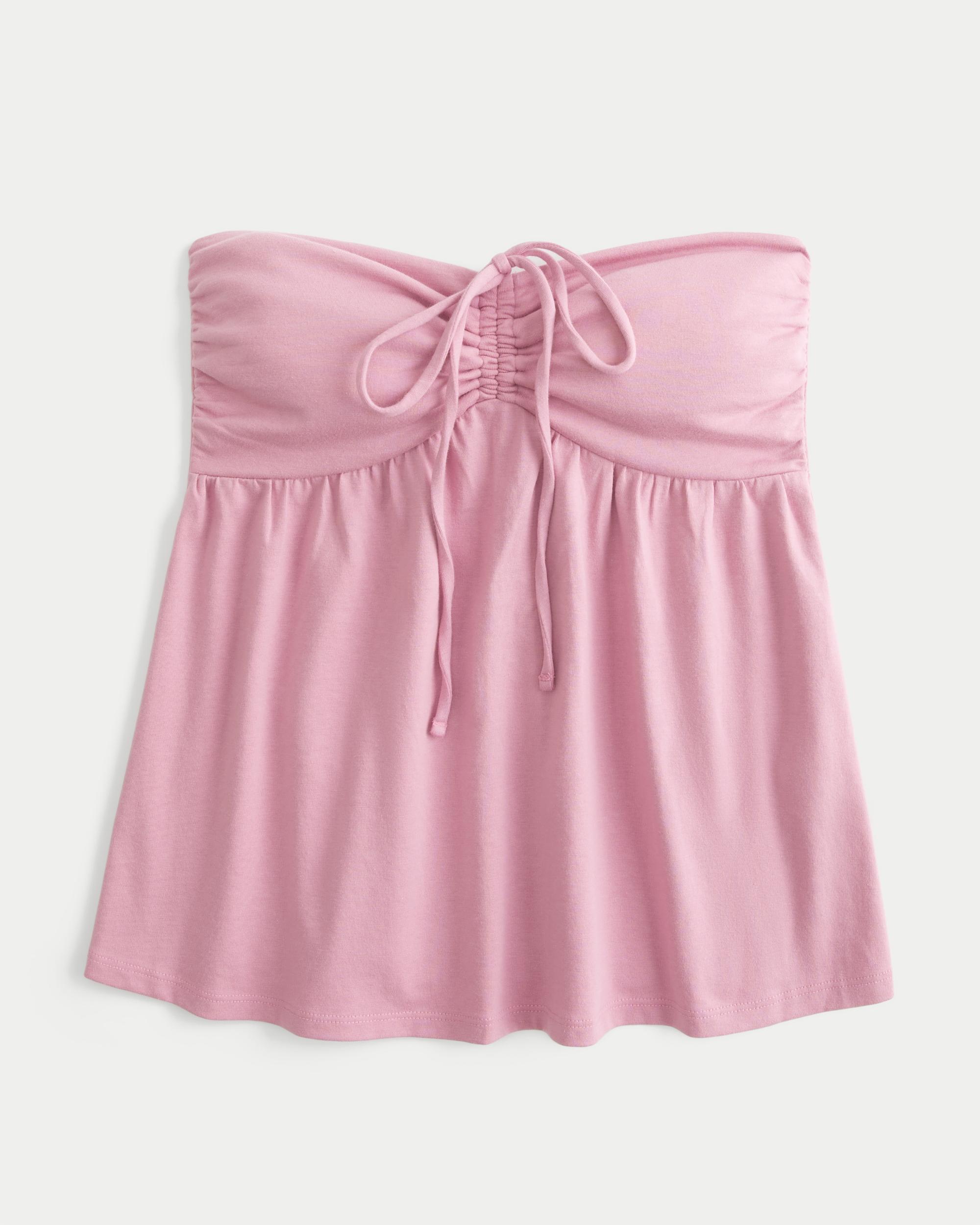 Strapless Cinched Babydoll Top Product Image