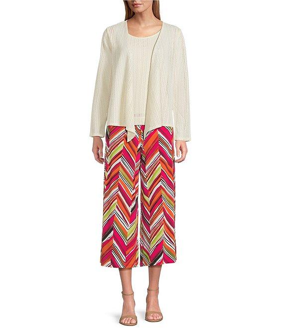 Investments Soft Separates Long Sleeve Crochet Coordinating Topper Product Image