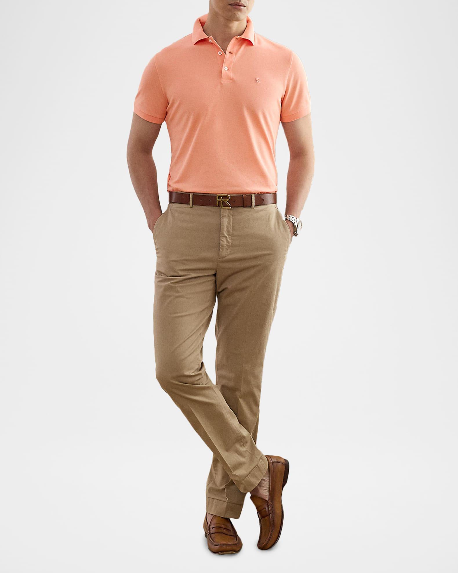 Men's Double-Mercerized Pique Monogram Polo Shirt Product Image