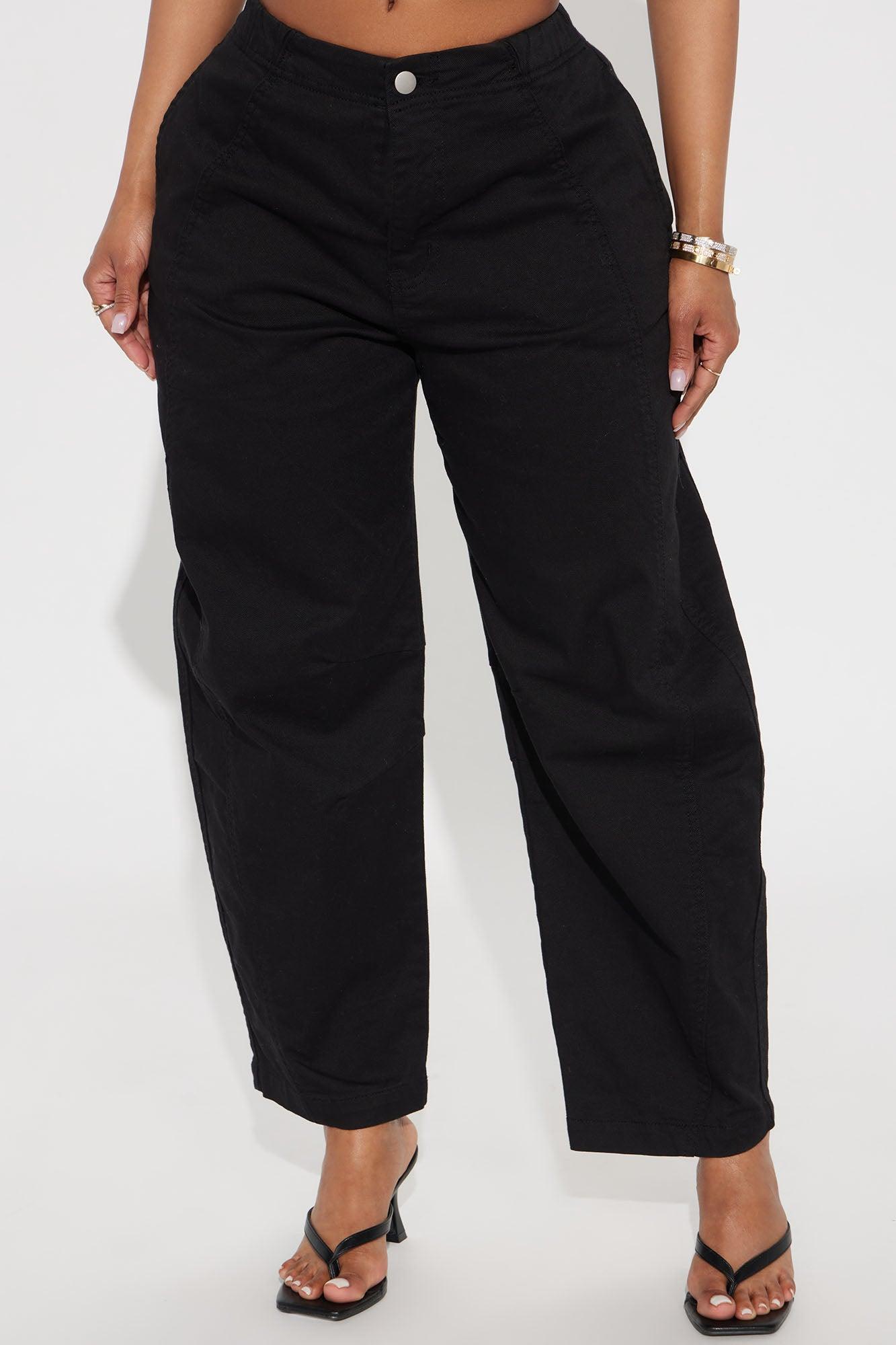 Irina Barrel Pant - Black Product Image
