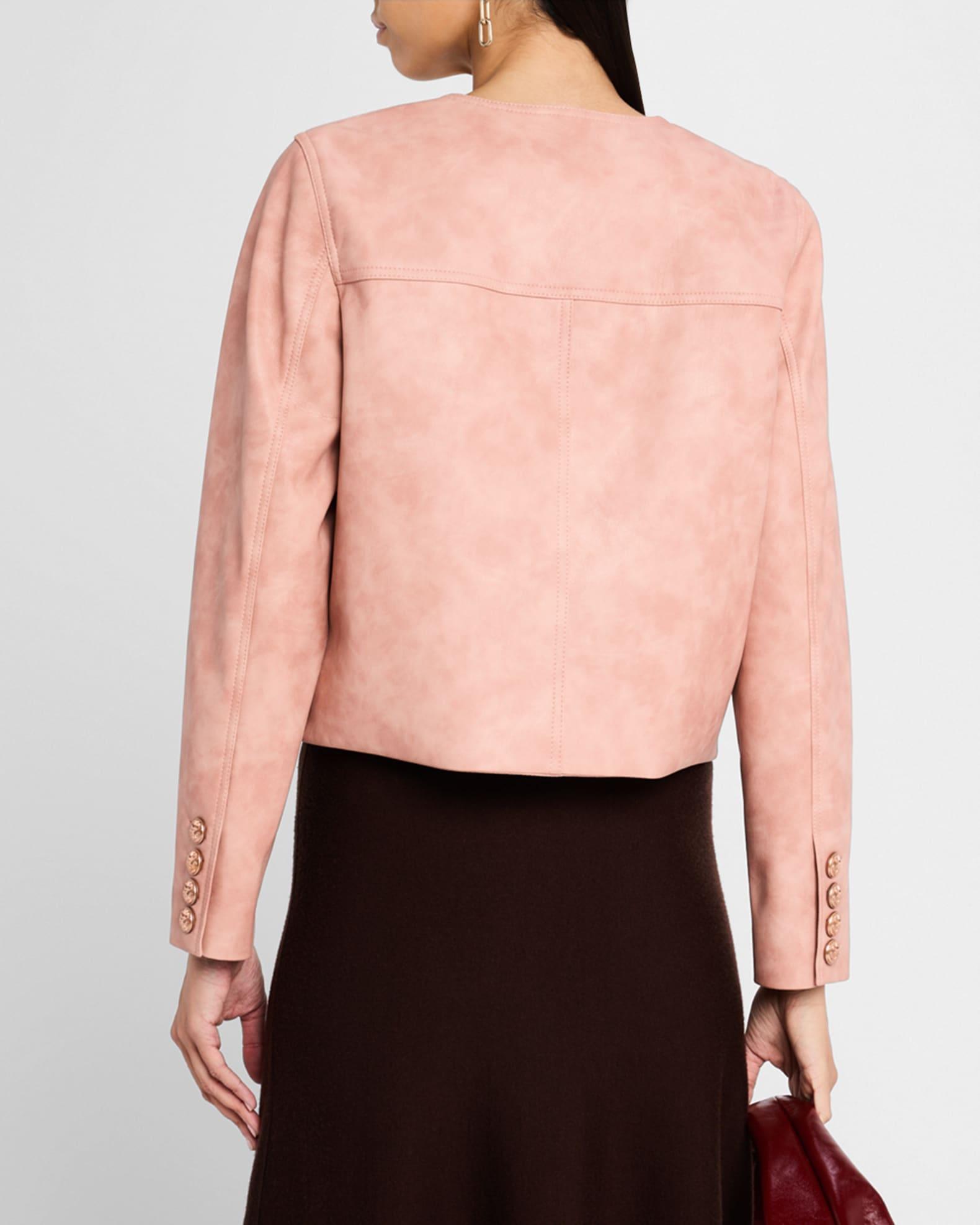 Lyles Boxy Faux Leather Jacket Product Image