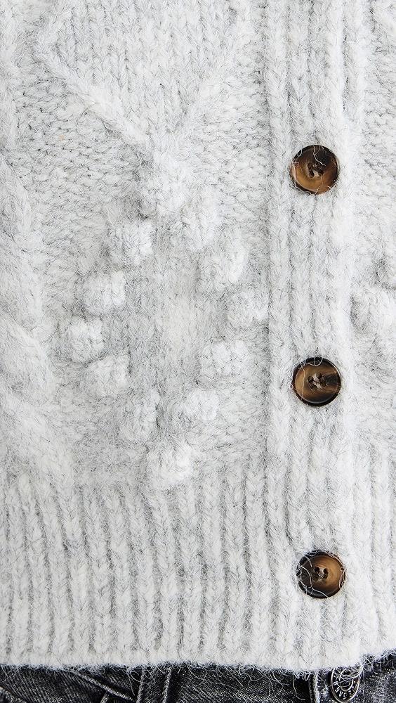 LE JEAN Cable Knit Cardigan | Shopbop Product Image