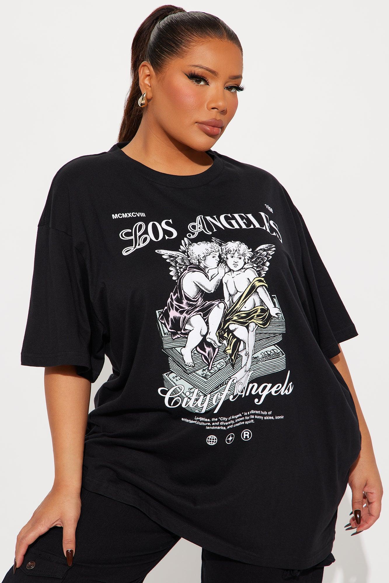 City of Angels LA Oversized Tee - Black Product Image