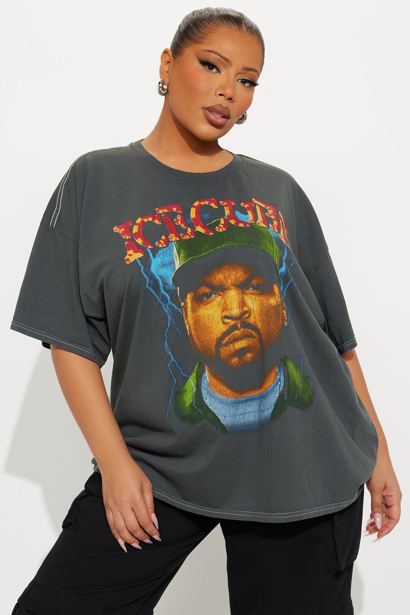 Ice Cube Jumbo Washed Oversized Tee - Black Female Product Image