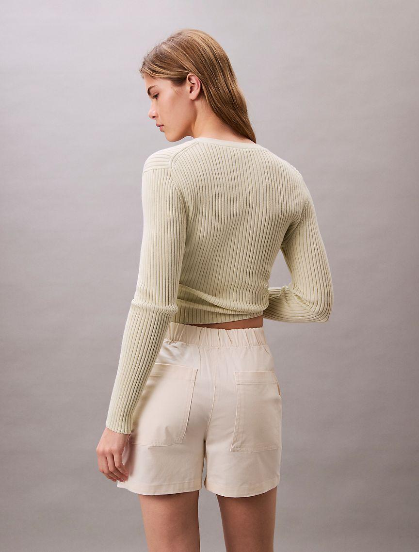 Calvin Klein Womens Cotton Sateen Short - Grey Product Image