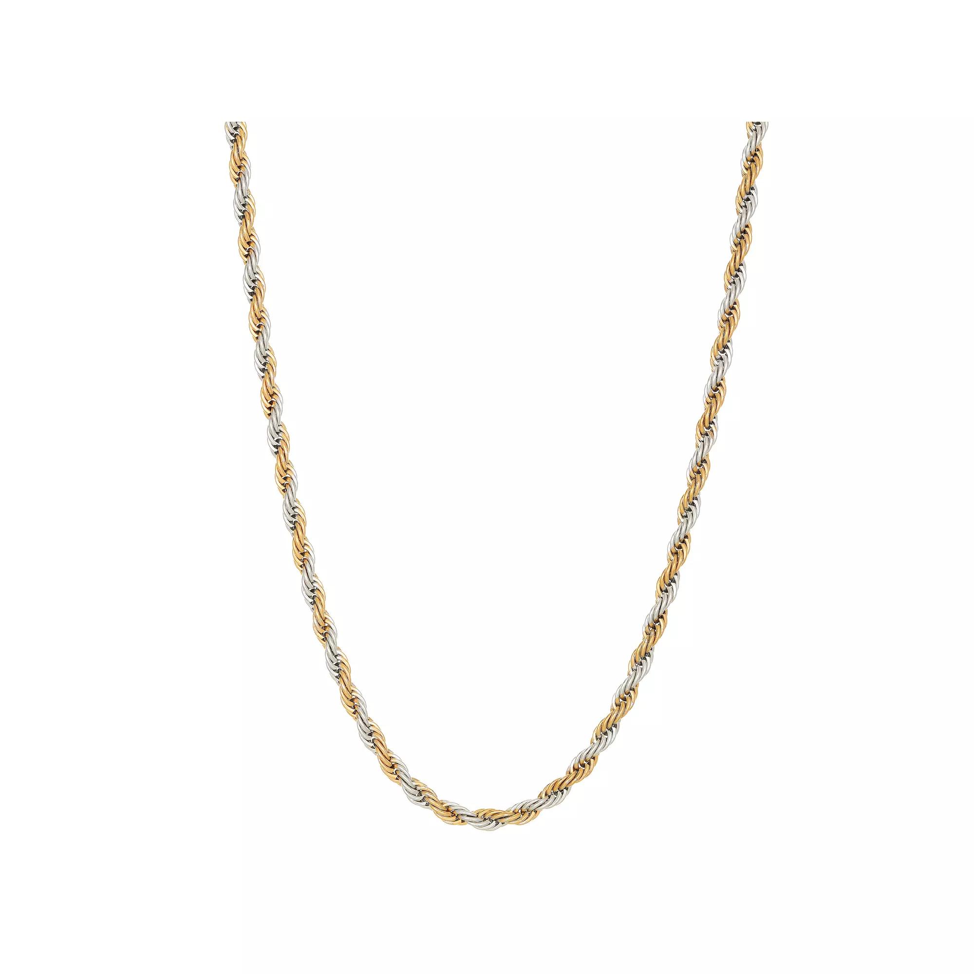 Men's LYNX Stainless Steel Rope Chain Necklace,  Product Image