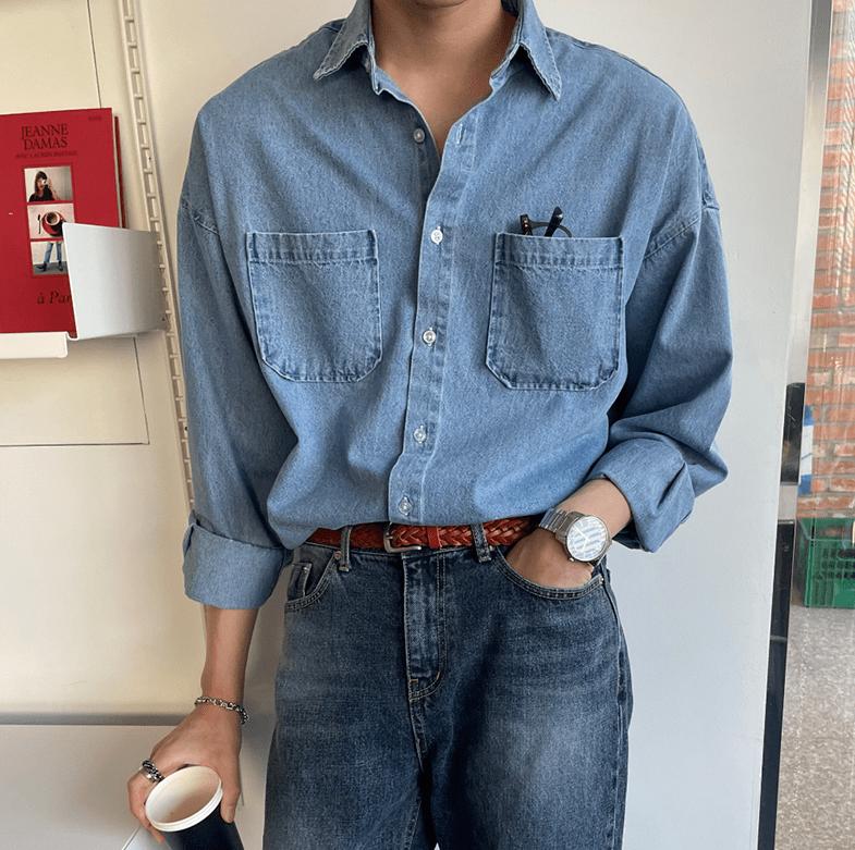 RT No. 4344 DENIM COLLAR SHIRT Product Image