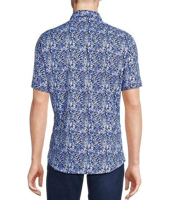 Cremieux Jeans Big & Tall Premium Denim Abstract Print Short Sleeve Woven Shirt Product Image