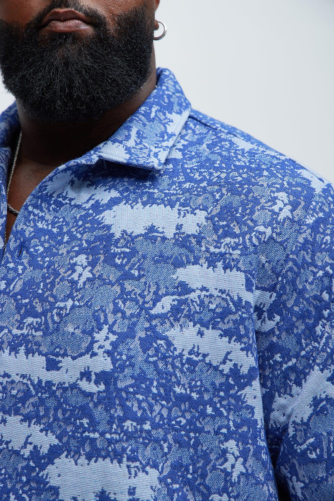 Deklan Textured Shirt - Blue/combo Product Image