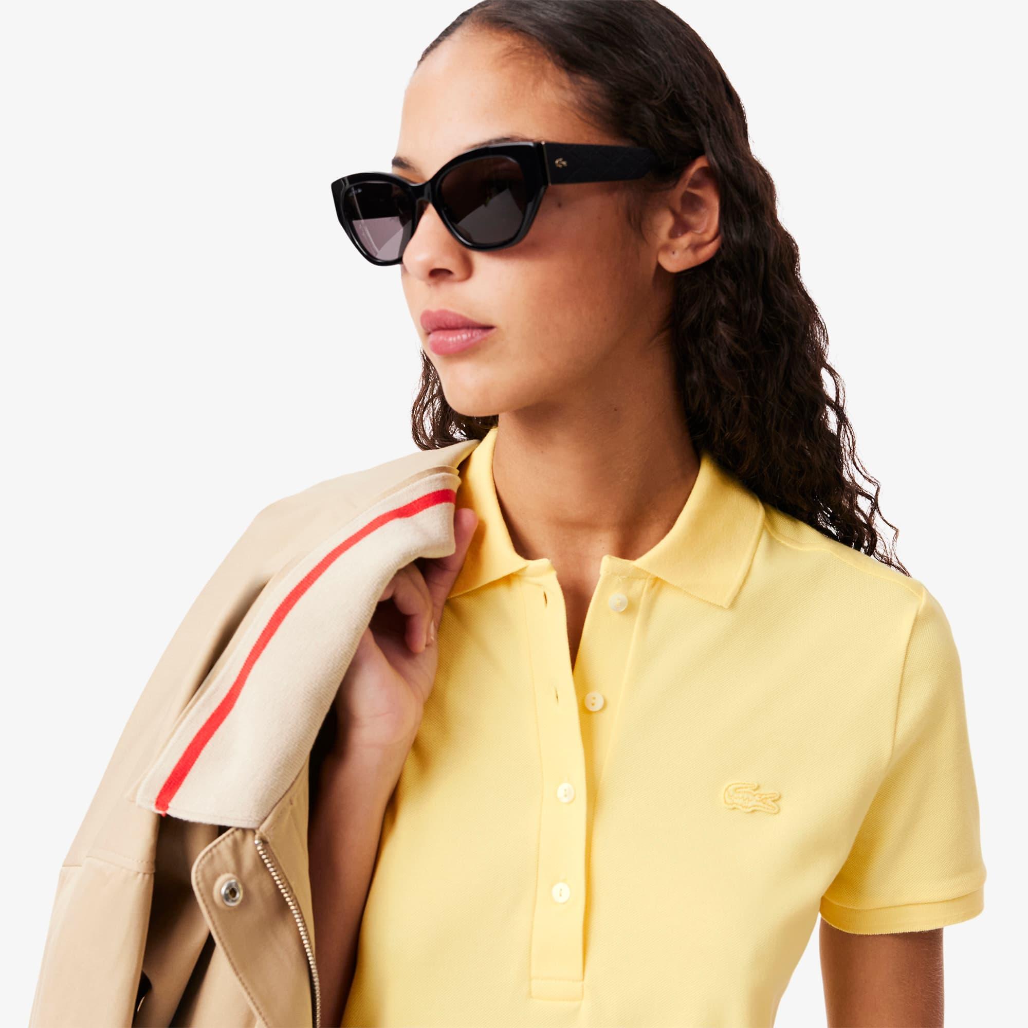 Women's Slim Fit Stretch Mini Piqué Polo Dress Product Image