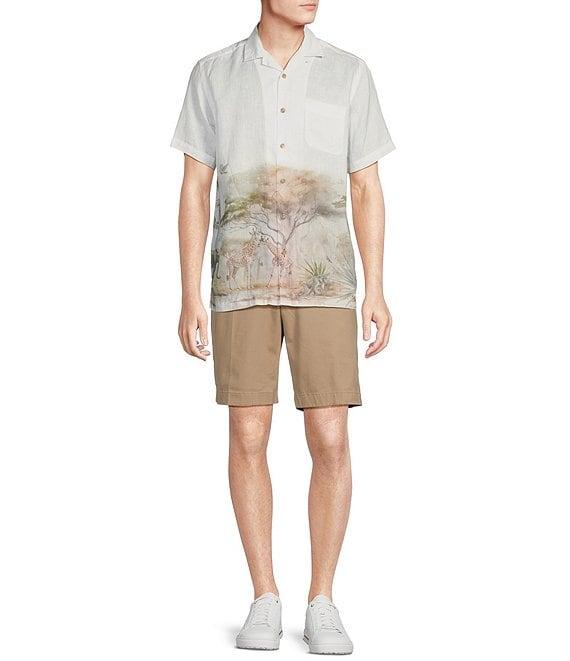 Cremieux Blue Label Cape Town Collection Landscape Print Short Sleeve Woven Camp Linen Shirt Product Image