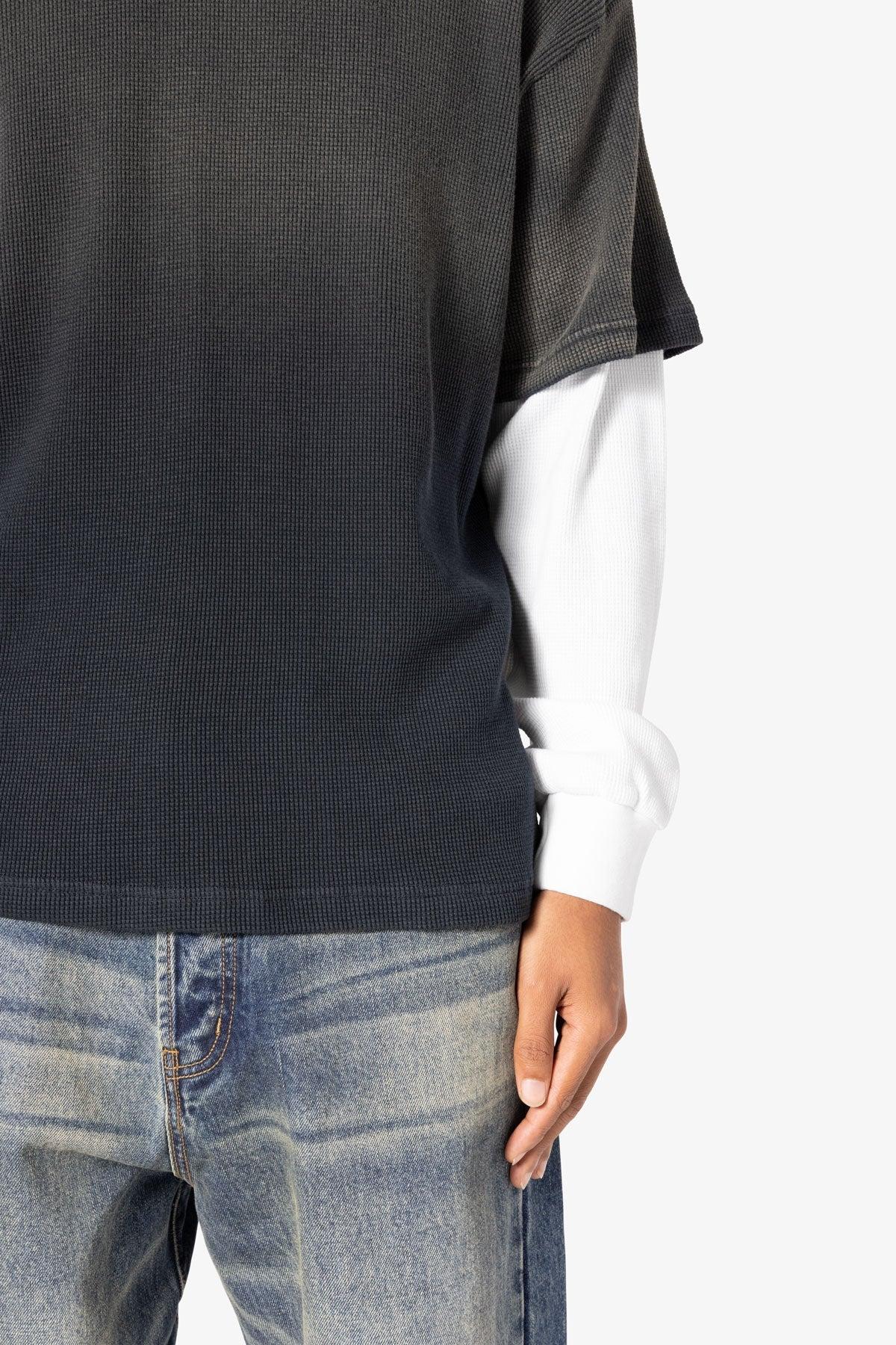 Sprayed Thermal L/S Tee - Black/White Product Image