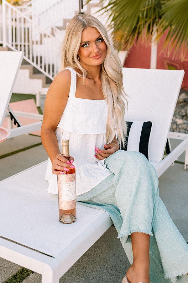 Right On Trend Shift Tank In White Product Image