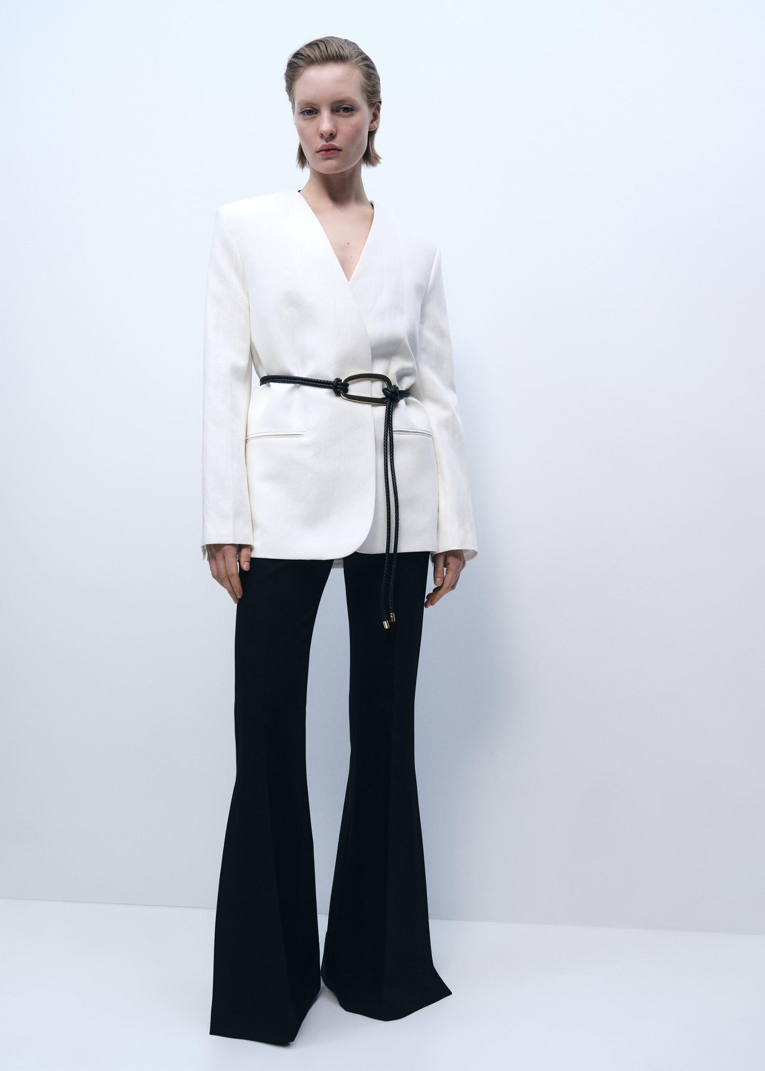 Maxi wide leg suit pants - Women | MANGO USA Product Image