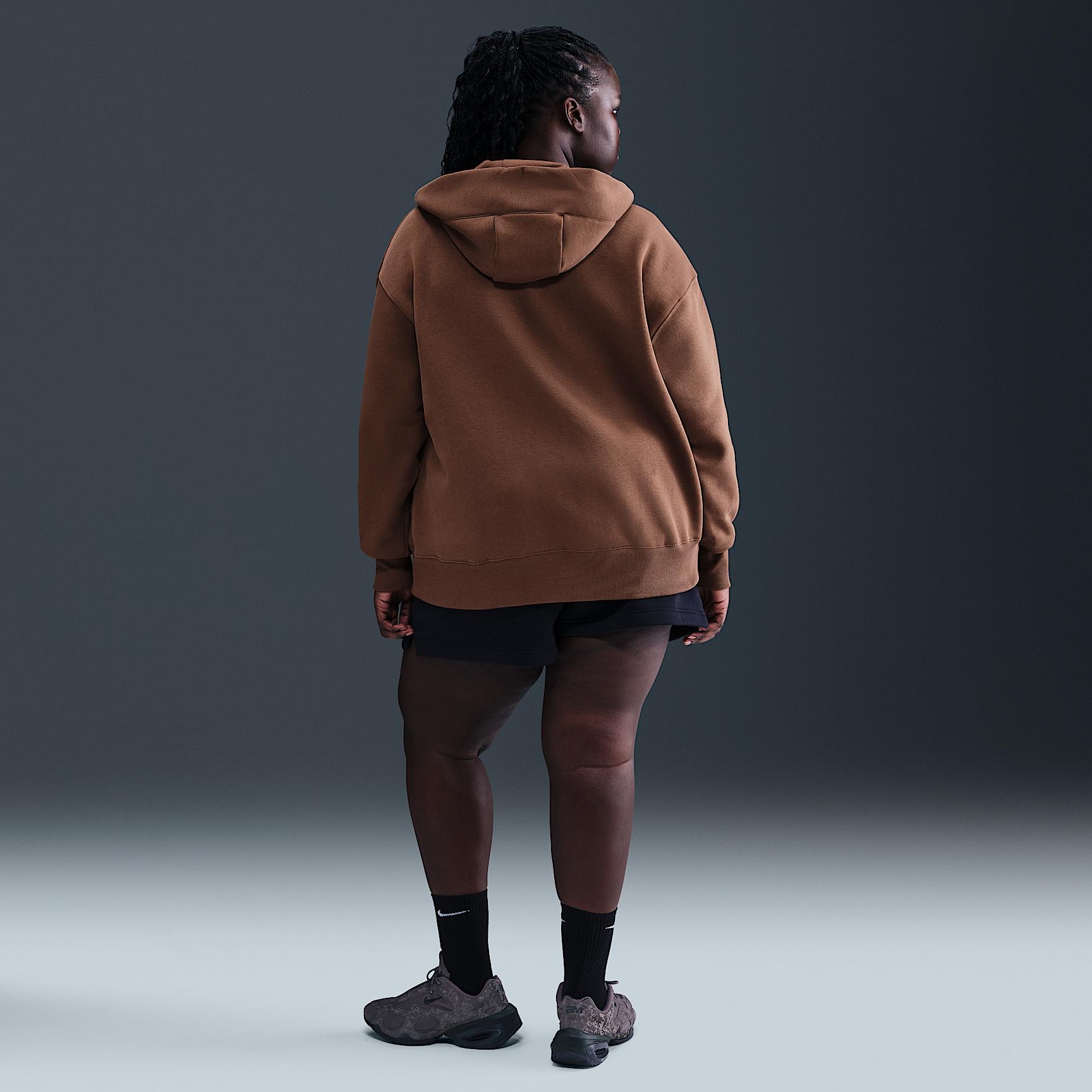 Womens Nike Sportswear Phoenix Fleece Oversized Full-Zip Hoodie (Plus Size) | DV4979-265 Product Image