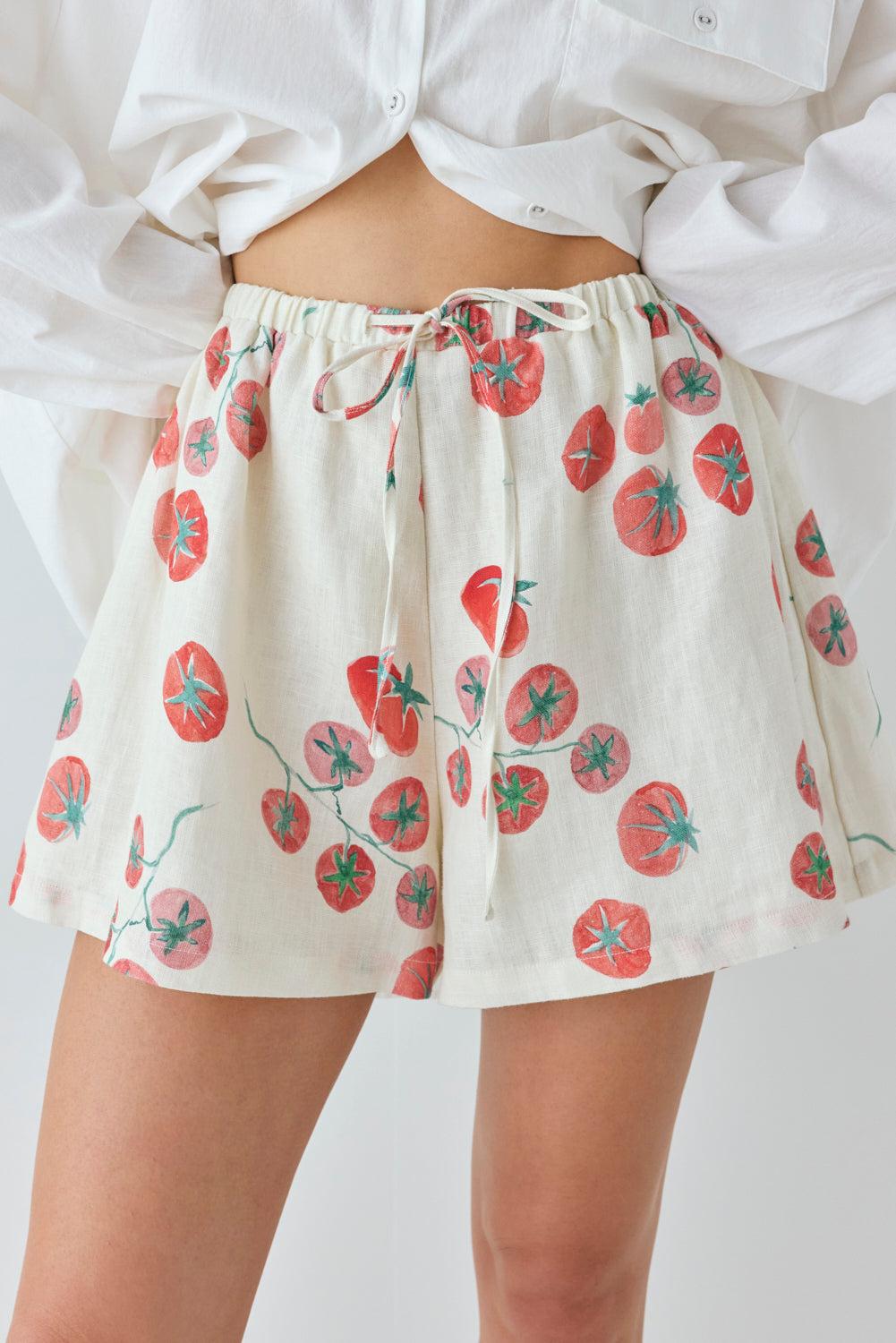 Annika Linen Shorts Roma Product Image