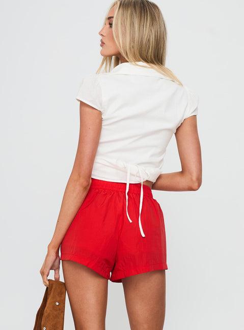 Borderline Track Short Red / White Product Image