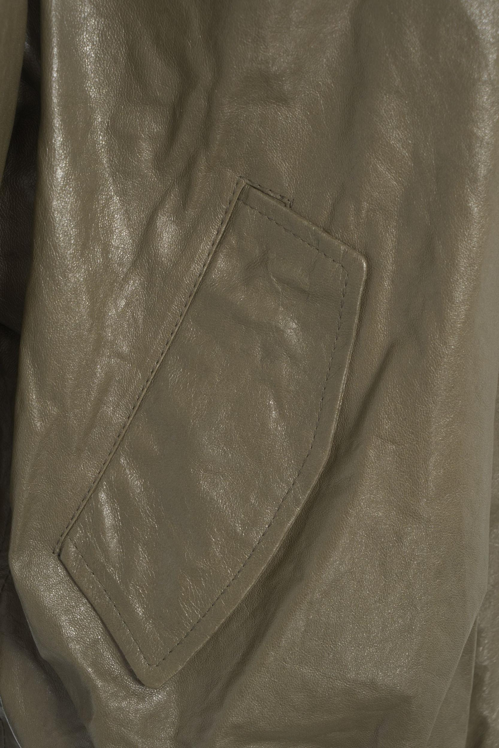 Leather bomber jacket Product Image