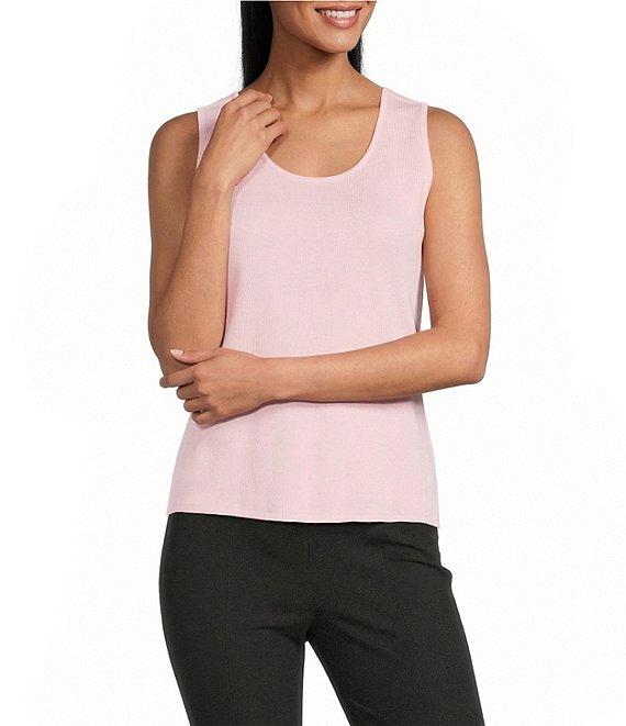 MISOOK Knit Double Scoop Neck Sleeveless Tank Product Image