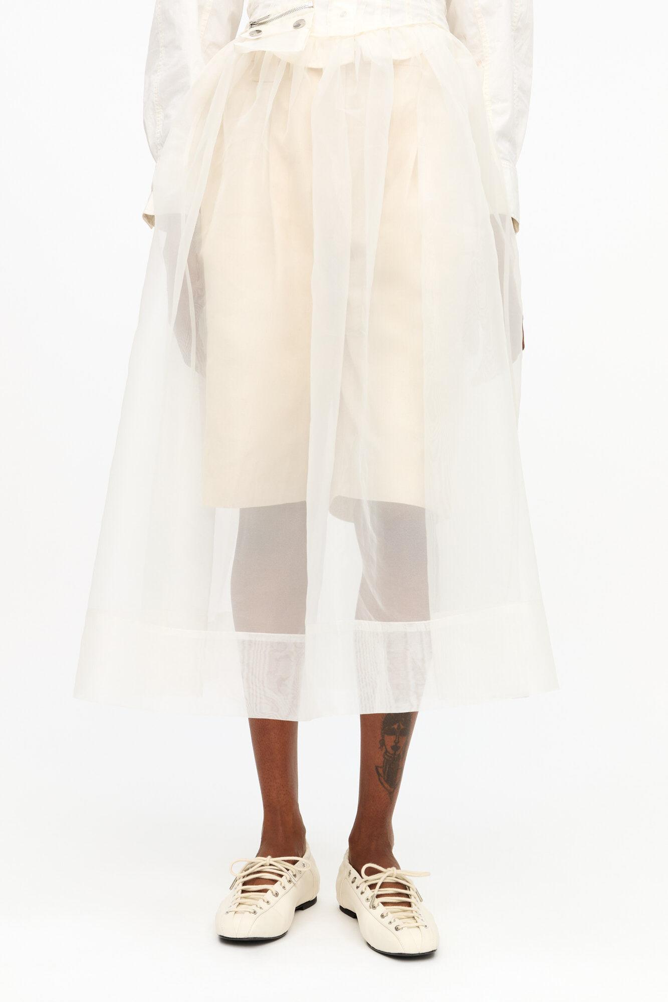 Ivory Lace-Up Ballerinas Product Image