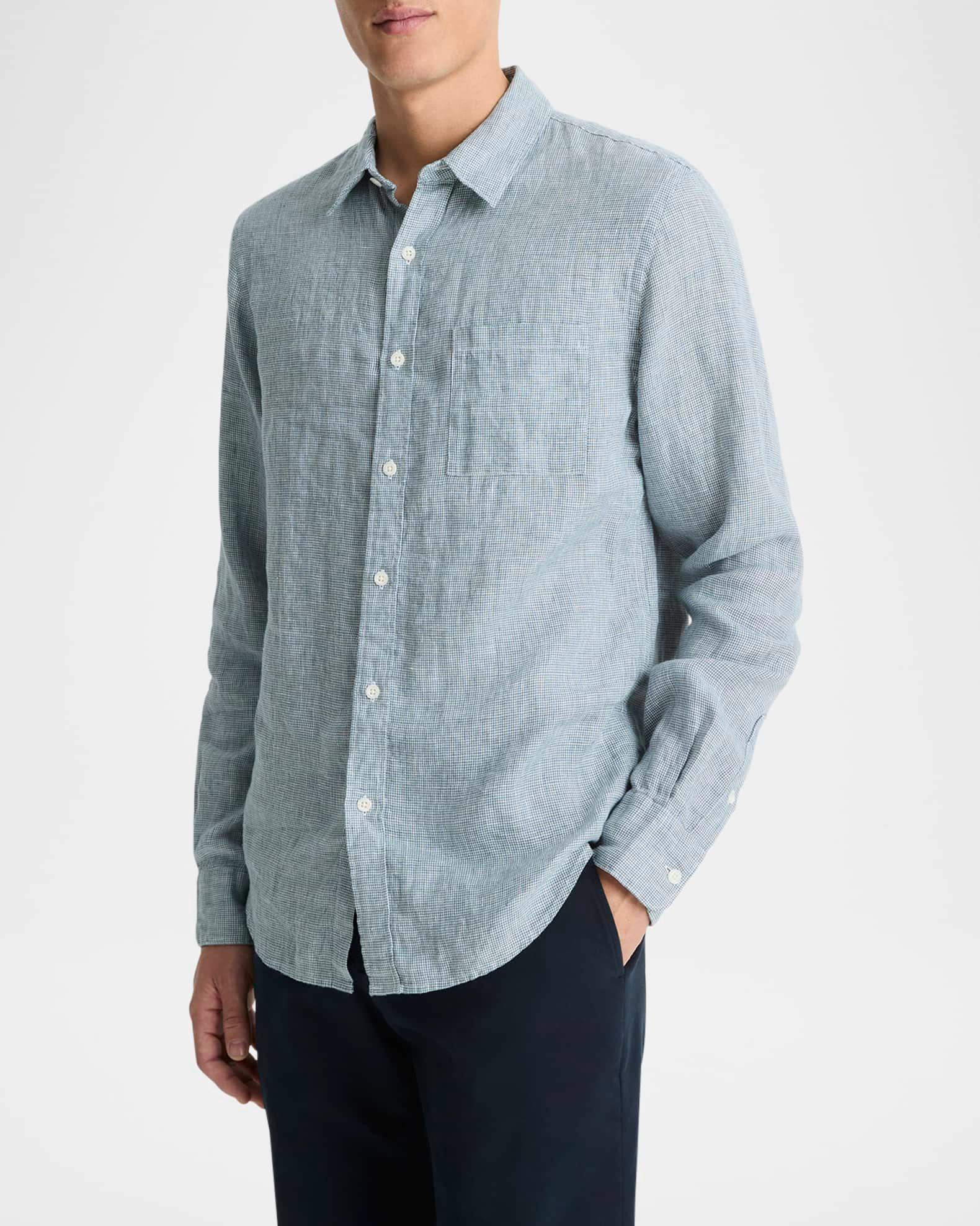 Men's Classic Micro-Houndstooth Sport Shirt Product Image