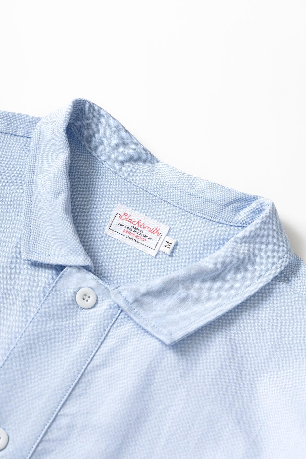 Blacksmith - 'Boxford' Short Sleeve Utility Shirt - Blue Product Image