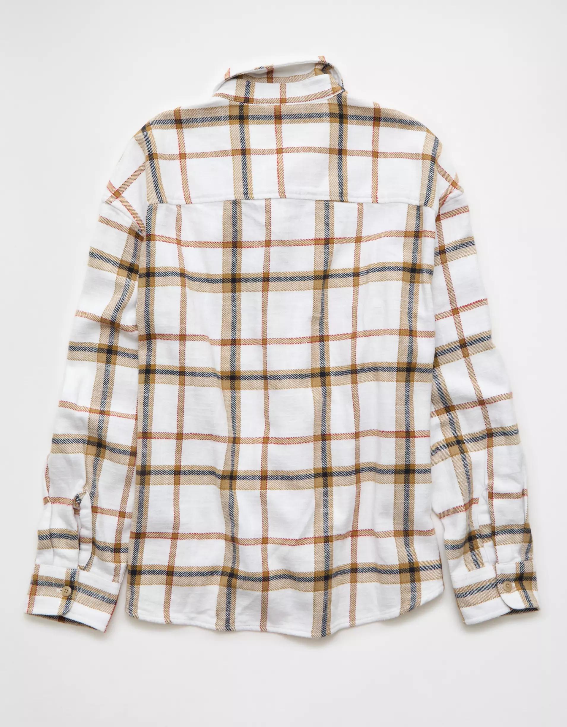 AE Boxy Flannel Shirt Product Image