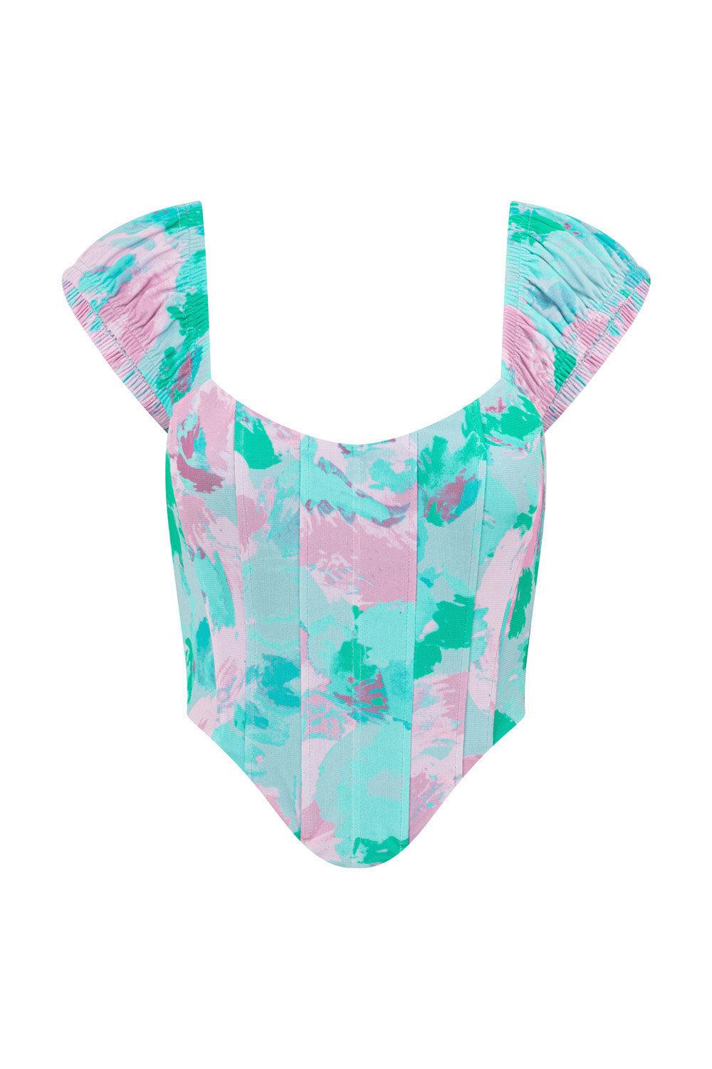 Teena Midi Skirt - Water Lilies Product Image