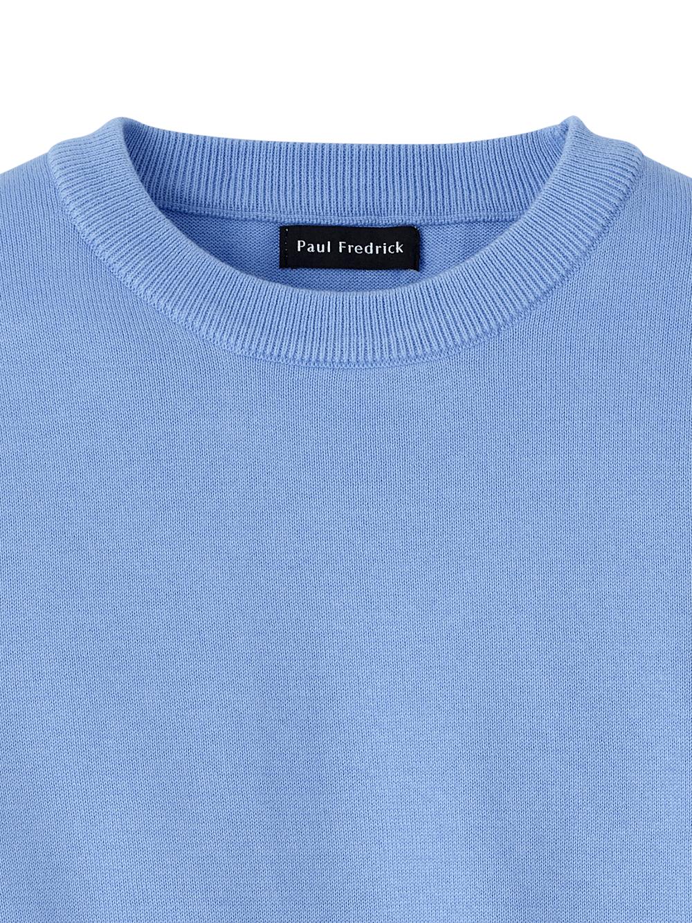 Supima Cotton Crew Neck Sweater - Blue Product Image