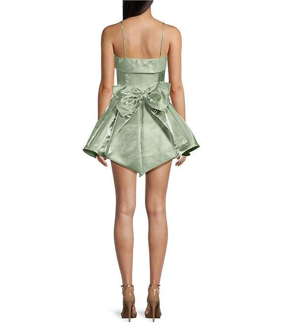 B. Darlin Spaghetti Strap Square Neck Band Party Dress Product Image