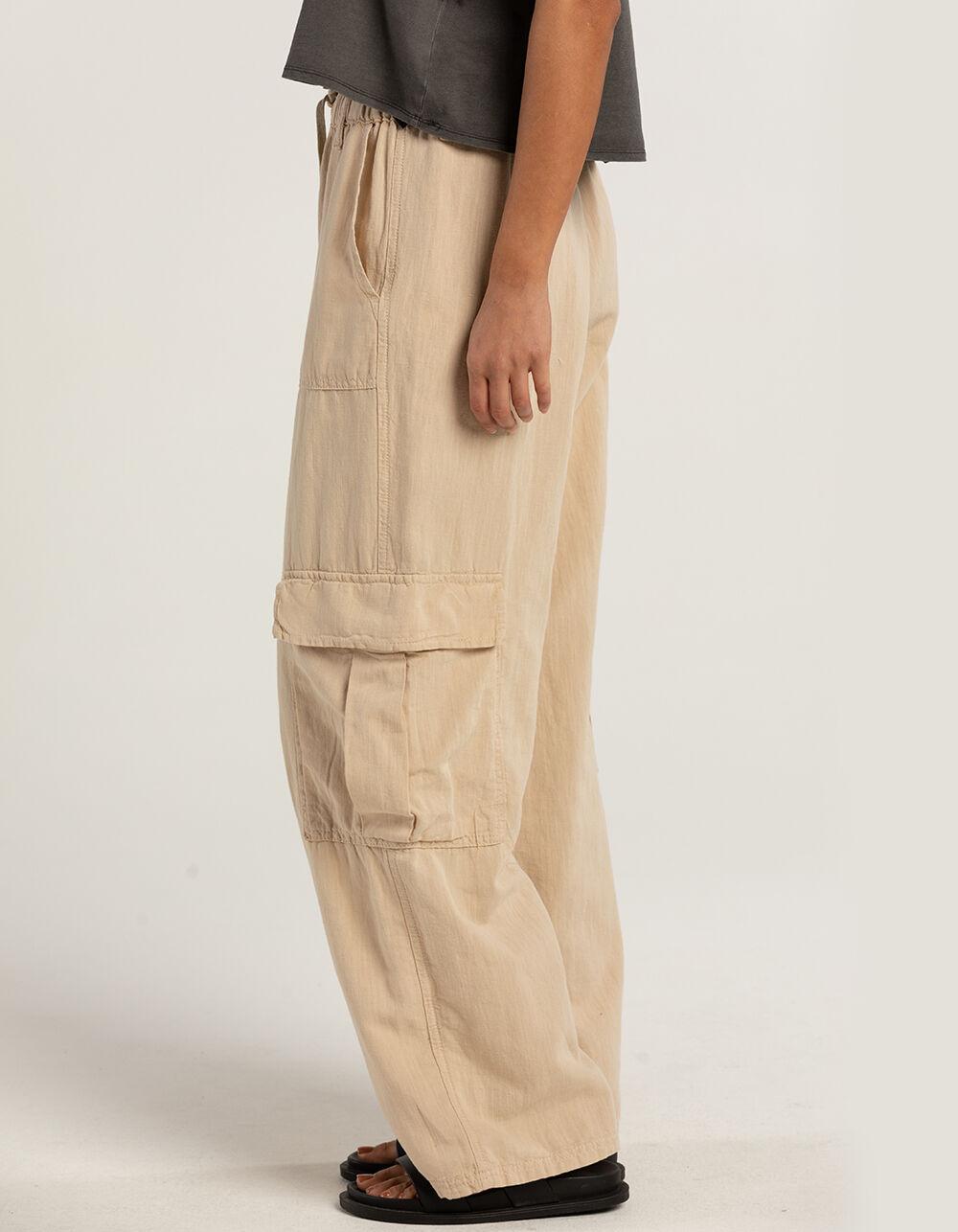 BDG Urban Outfitters Luca Womens Linen Cargo Pants - ECRU Product Image