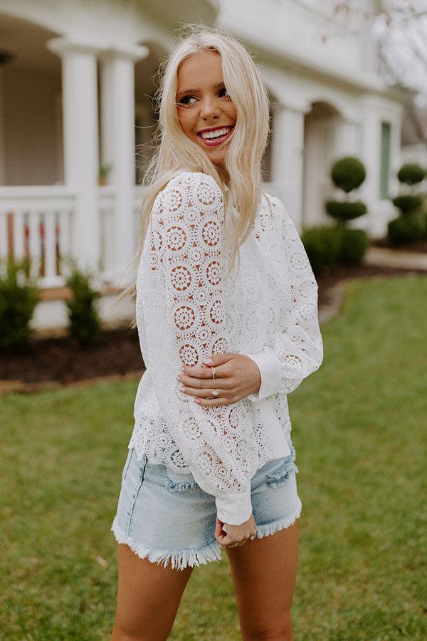 Send My Love To Paris Crochet Top Product Image