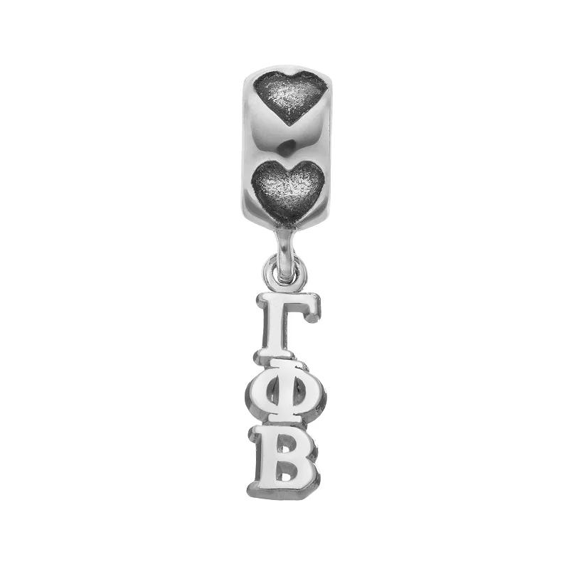 LogoArt Sterling Silver Gamma Phi Beta Sorority Symbol Charm, Womens, Grey Product Image