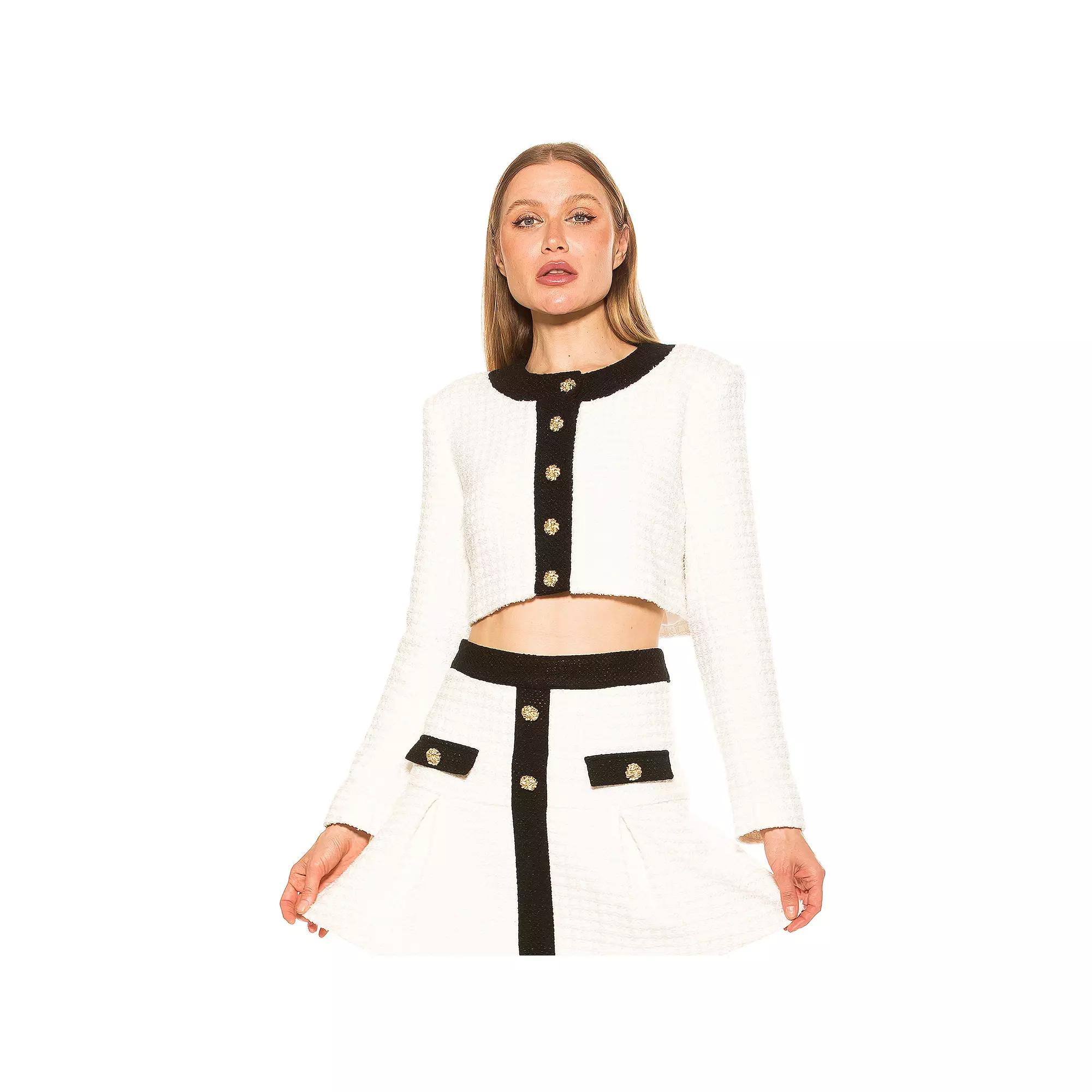 Women's ALEXIA ADMOR Clara Cropped Tweed Jacket,  Product Image