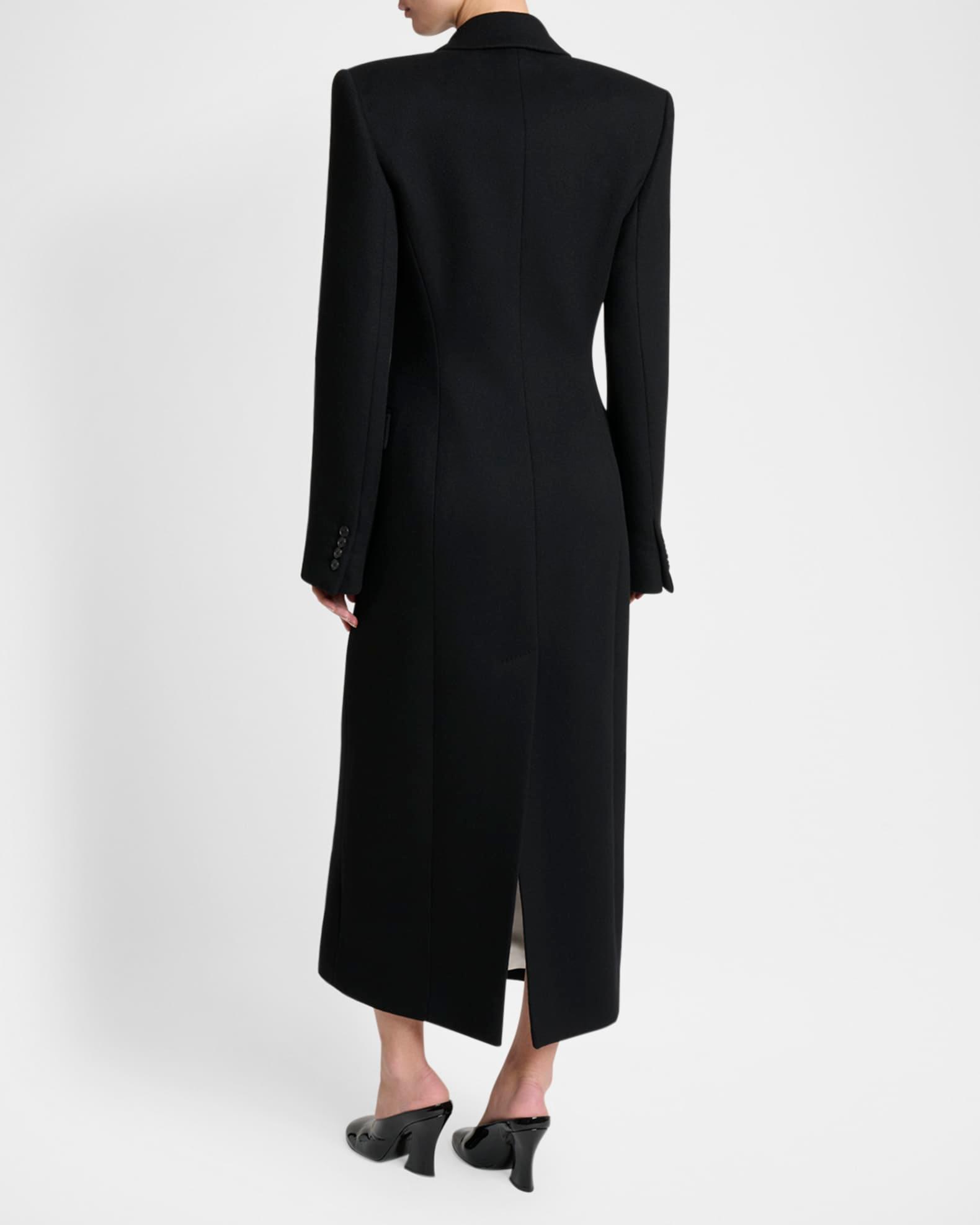 Wool Double-Breasted Cinched Coat Product Image