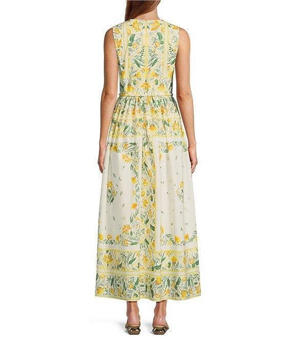 Antonio Melani x Style by Simkins Hannah Poplin V-Neck Sleeveless Belted Maxi Dress Product Image