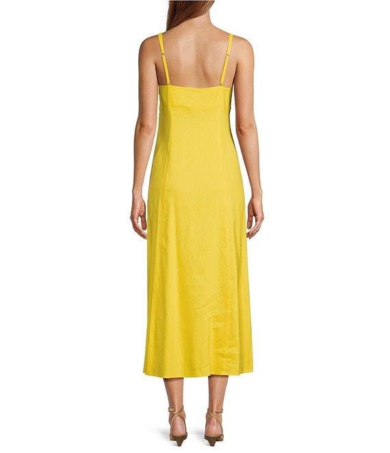 Antonio Melani Opel Linen Sweetheart Neck Sleeveless A-Line Dress Product Image