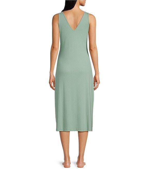 N by Natori Soothe Sleeveless V-Neck Ribbed Knit Lounge Dress Product Image