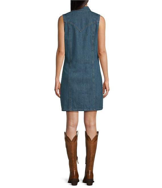 Wrangler® Retro® Sleeveless Denim Shirt Dress Product Image