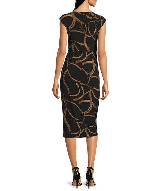 Lauren Ralph Lauren Reidly Crew Neck Keyhole Midi Dress Product Image