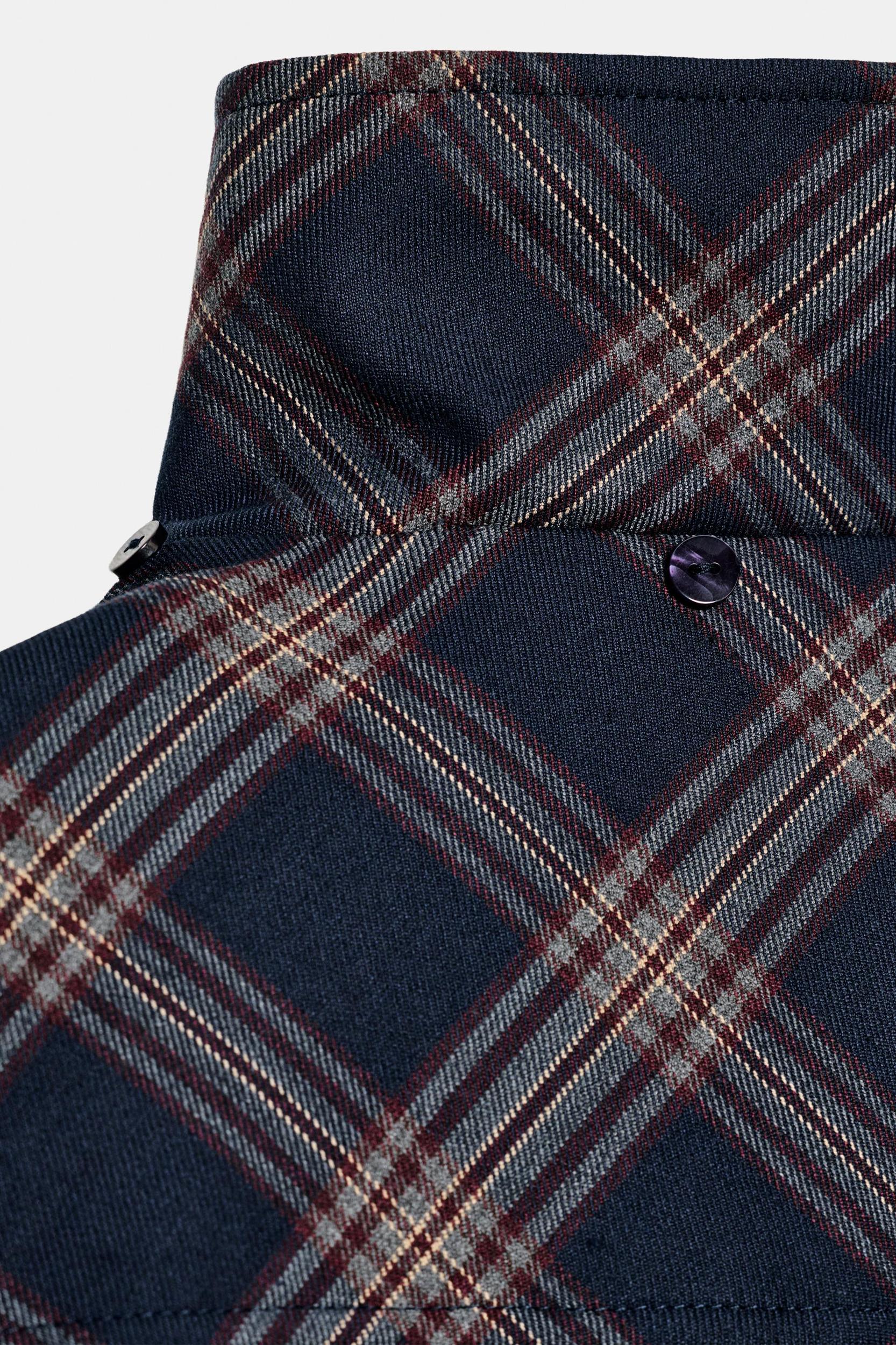 PLAID HOODED PUFFER JACKET Product Image