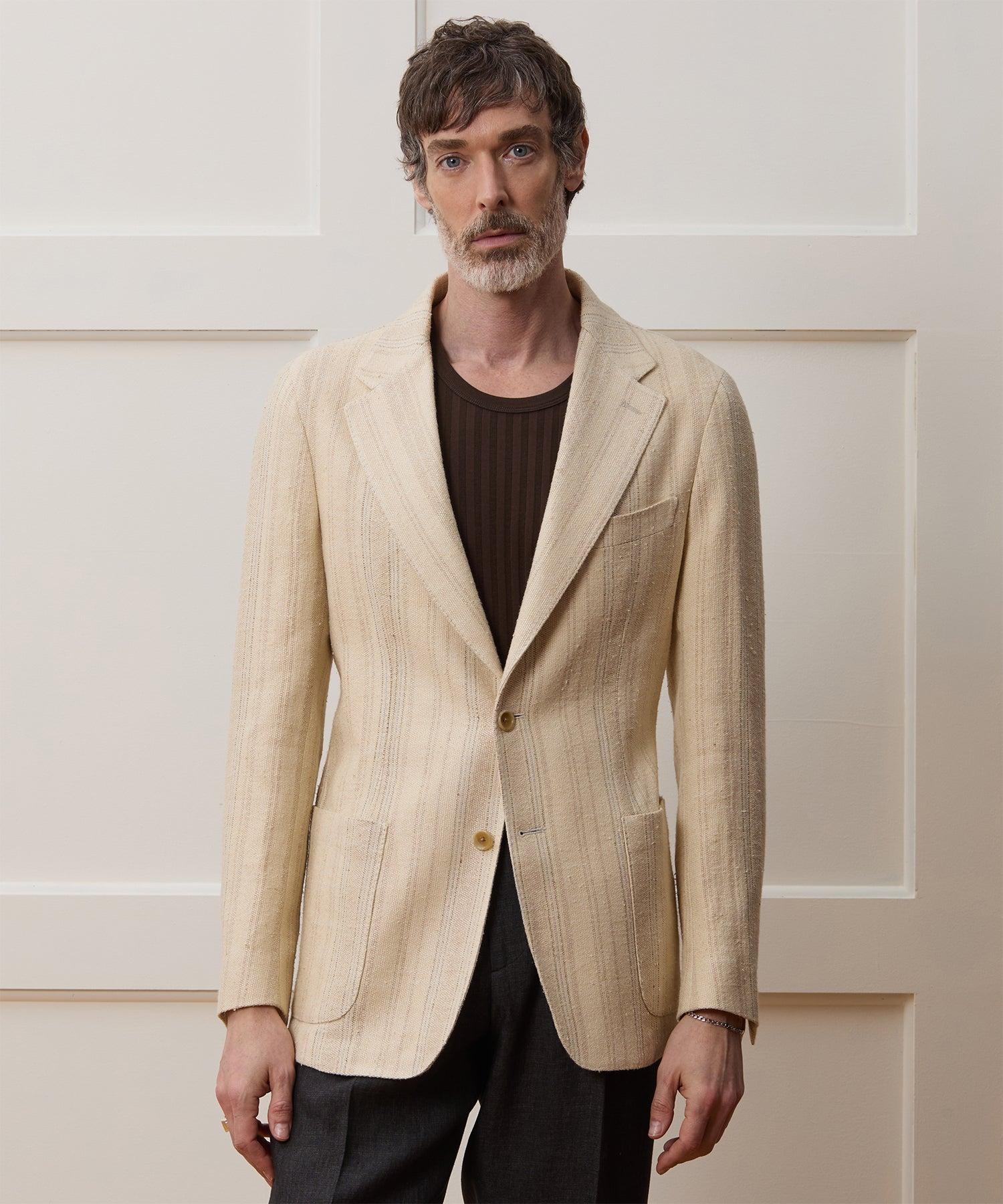 Italian Linen Silk Double Stripe Sport Coat Product Image