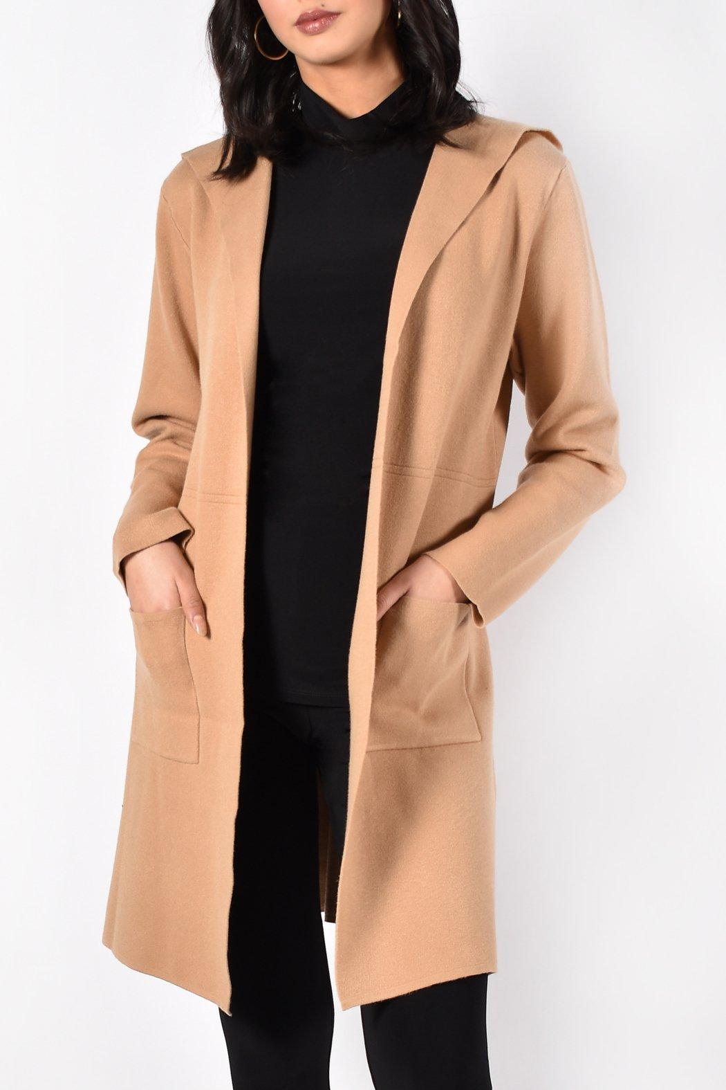 3/4 Hooded Cardigan Product Image