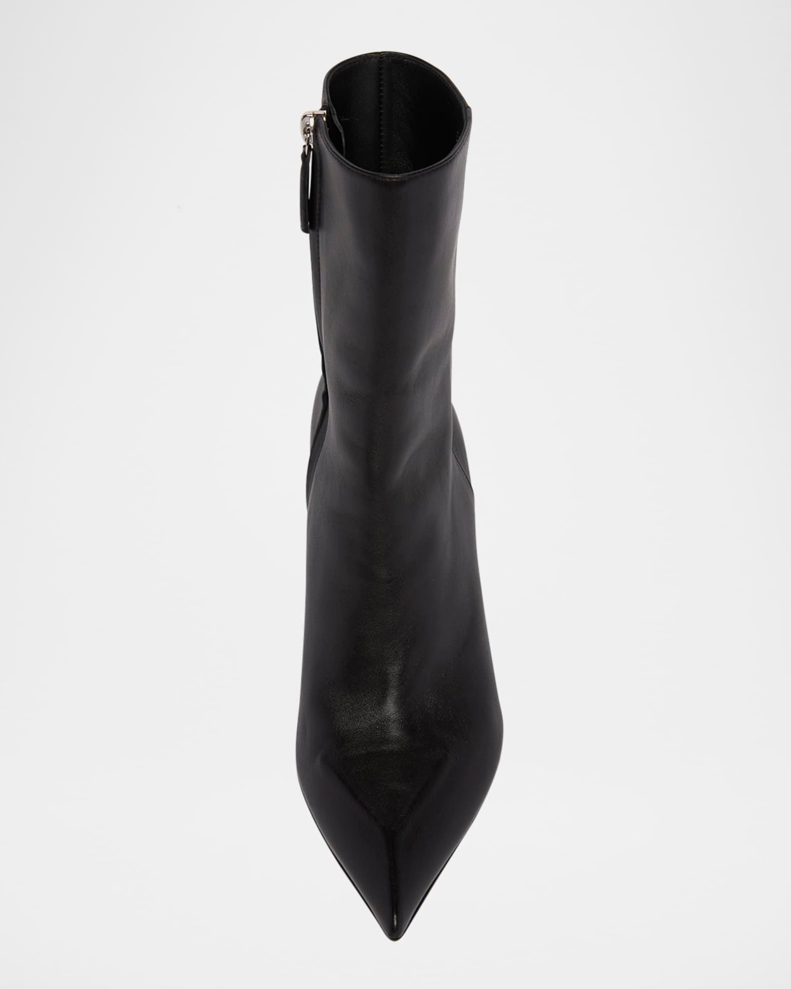 Christine Leather Zip Ankle Booties Product Image